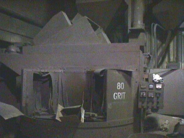 No. 1A Series M, Wheelabrator, Rotary Blast Mach., 72 D RT w/6 24 Tbls (2),15HP Blst Whls,1970s