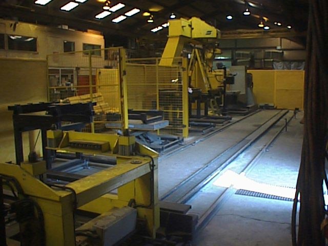 ESAB-ABB,#M-90-IRB-2000,6 Axis,CNC w/7th Axis,Overhd trk,3500# WL,Siemens CNC,New 2000