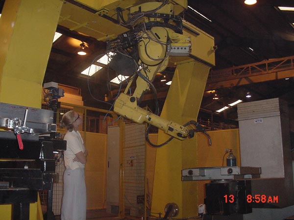 ESAB-ABB,#M-90-IRB-2000,6 Axis,CNC w/7th Axis,Overhd trk,3500# WL,Siemens CNC,New 2000