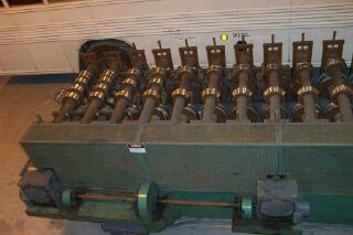 32 STAND,Stamco,60 ,(4)8-Stnd bases,Common base,3/16 gauge,5-1/4 Arbor,8-12 vert adj,'60s