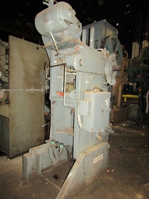 60 TON BLISS MODEL #C-60 OPEN BACK INCLINABLE SINGLE CRANK PRESS