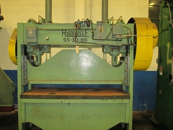 80 TON ROUSSELLE MODEL #8SS-30-80 STRAIGHT SIDE DOUBLE CRANK PRESS