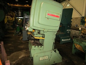 35 TON BLISS MODEL #C-35 OPEN BACK INCLINABLE SINGLE CRANK PRESS