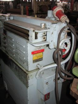 GAUER No. 6H20NC 20 THRU-FEED COIL STRIP EDGE DEBURRING MACHINE
