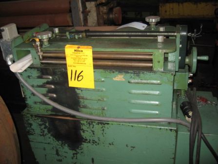 GAUER No. 6H20NC 20 THRU-FEED COIL STRIP EDGE DEBURRING MACHINE