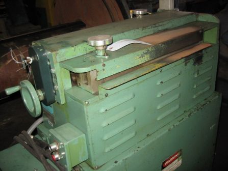 GAUER No. 6H20NC 20 THRU-FEED COIL STRIP EDGE DEBURRING MACHINE