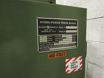75 TON X 10' DIACRO #75-10 HYDRO-MECHANICAL PRESS BRAKE