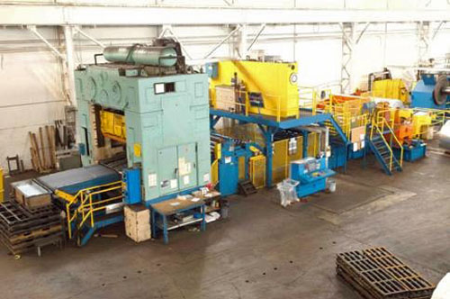 400 TON WARCO PRESS LINE, BED SIZE 72 x 96