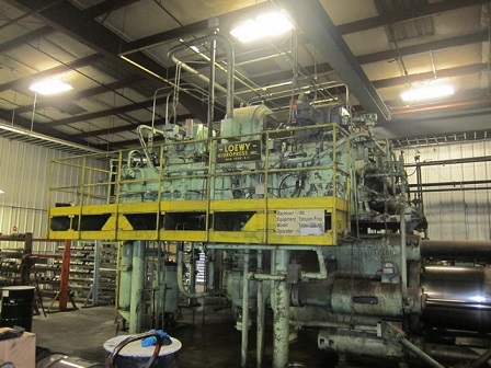 1700 TON LOEWY OIL HYD. COPPER ROD/TUBE EXTRUSION PRESS W/ INTERNAL PIERCER