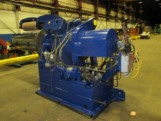 50 x 30,000 LBS (EST)PAXSON MANDREL UNCOILER W/ HOLD DOWN ROLL