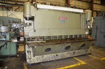 3/8 x 10' PACIFIC MODEL 375R10 HYDRAULIC SQUARING SHEAR