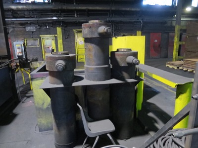 3000 Lb/hr AJAX-WYATT DOUBLE RAM TILT INDUCTION FURNACE CASTING LINE