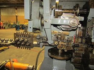 TORRINGTON #V80 VERTI-SLIDE MACHINE W/ COIL STOCK STAND