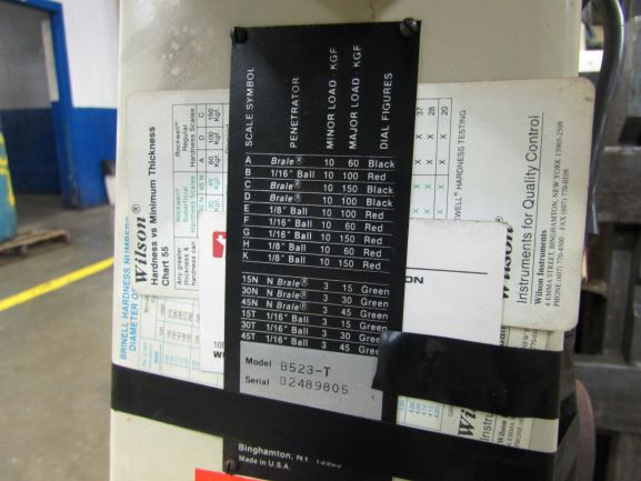 ROCKFORD B523-T HARDNESS TESTER