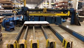 60 X .188 HERR VOSS DROP STACKER W/ BLOWER & SIDE DISCHARGE TABLE