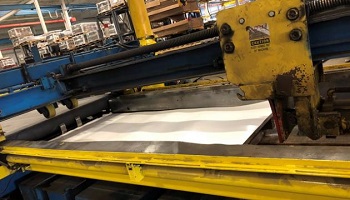 60 X .188 HERR VOSS DROP STACKER W/ BLOWER & SIDE DISCHARGE TABLE