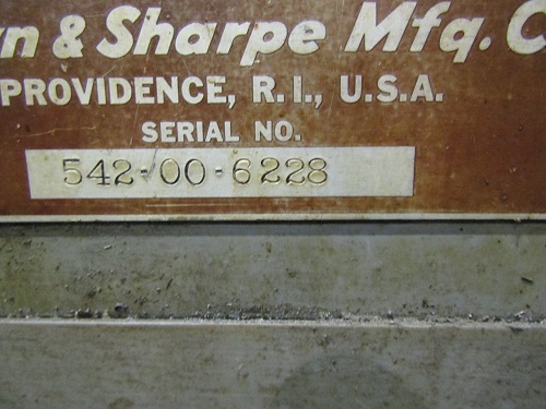 1/2 BROWN & SHARPE MDL# 00 SCREW MACHINE