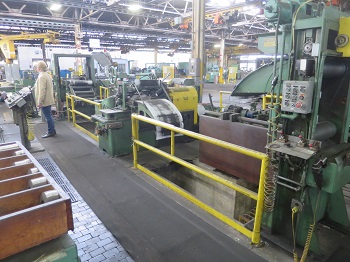 18 X .003 X 8,000# RUESCH RING TYPE PRECISION DOUBLE LOOP SLITTING LINE