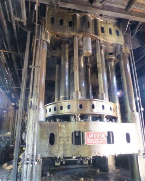 4000 TON LAKE ERIE DOUBLE ACTION HYDRAULIC PRESS