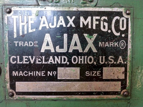 AJAX #O INBOARD OUTBOARD FORGING ROLL