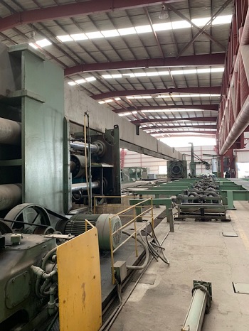 130 (3,300mm) x 1 (25.4mm) Blohm & Voss API Spiral Pipe Mill with Hydrotester