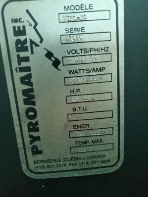 PYROMAITRE PYRO-30 CONVEYOR OVEN