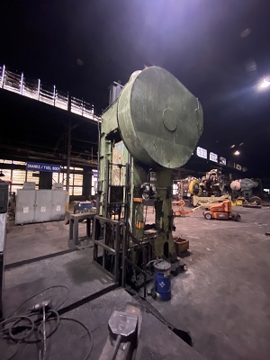 600 Ton, ERIE #S1-600-42x48, STRAIGHT SIDE SINGLE CRANK PRESS