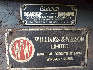 GARDNER #2V36M36 VERTICAL DOUBLE DISC SPRING GRINDER