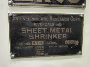 ERCO 476 SHRINKER & STRETCHER MACHINE