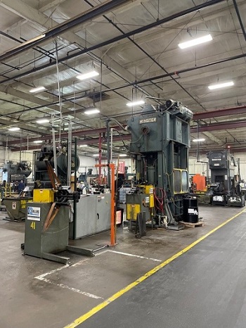 150 TON MINSTER HEVI-STAMPER SSDC PRESS W/ DALLAS SERVO FEED LINE