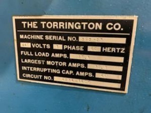 1 TORRINGTON VAIL MODEL #322-23 2 DIE HYDRAULIC TUBE END FORMER