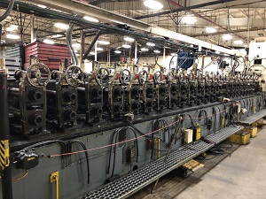 TISHKEN 22 STAND ON 24 STAND BASE X 3-1/2 ROLL FORMING LINE