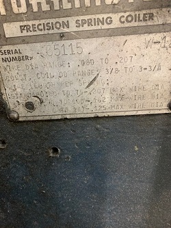 TORRINGTON Mdl# W125 COILER