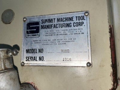 32 X 5MT SUMMIT MODEL #3XHD SINGLE SPINDLE GEARED HEAD DRILL