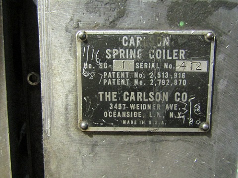 CARLSON #1 HAND SPRING COILER