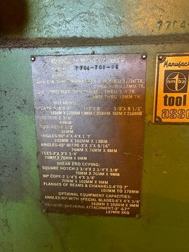 60 TON HILL ACME #4 IRON WORKER