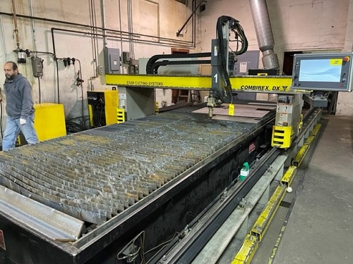 5' 6 x 21'6 ESAB MODEL #COMBIREX DX3000 GANTRY STYLE PLASMA CUTTING MACHINE