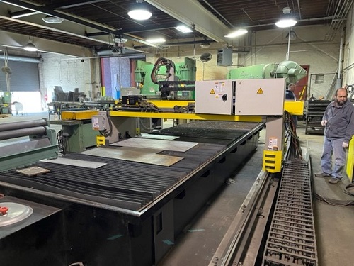 5' 6 x 21'6 ESAB MODEL #COMBIREX DX3000 GANTRY STYLE PLASMA CUTTING MACHINE
