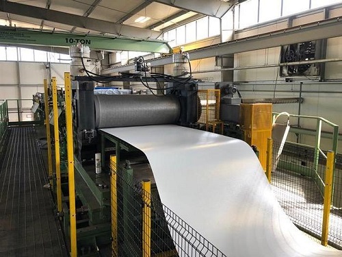 50 WIDE BRADBURY-PUMA STUCCO DESIGN SINGLE-STAND EMBOSSER ROLL