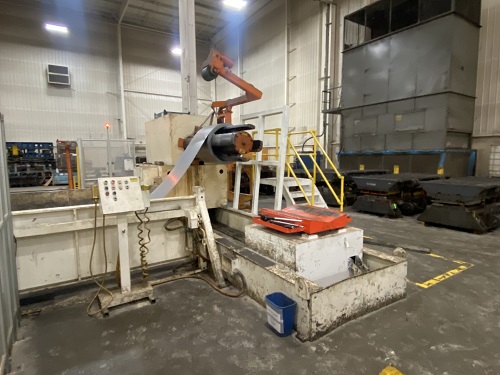 1250 TON RAVNE 2DE-1250-240-96 SSDC STAMPING PRESS LINE W/ WAYNE TRAIL TRANSFER