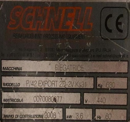 SCHNELL P/42 TABLE BENDER
