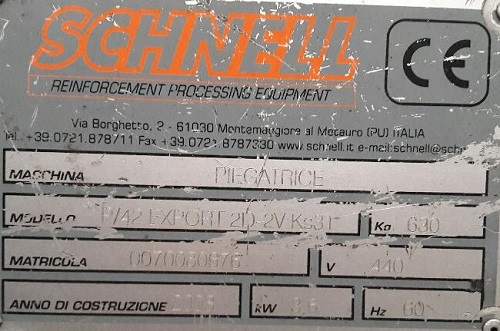 SCHNELL P/42 TABLE BENDER