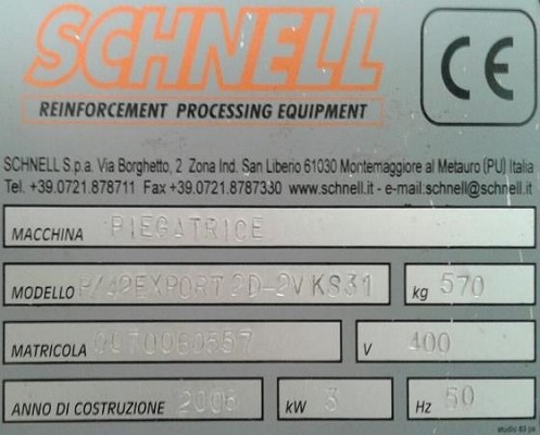 SCHNELL P/42 TABLE BENDER