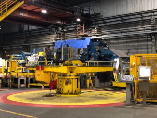 60 X .187 X 40,000# BRANER TURRET SLITTING LINE w/ 72 X 10K STAMCO PACKAGING