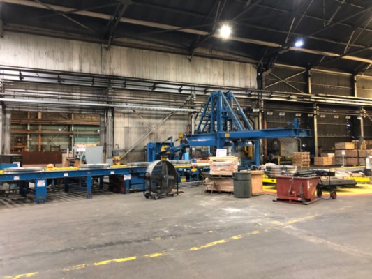 60 X .187 X 40,000# BRANER TURRET SLITTING LINE w/ 72 X 10K STAMCO PACKAGING