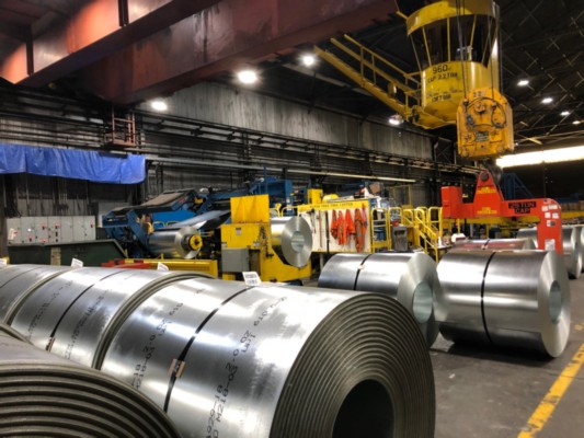 60 X .187 X 40,000# BRANER TURRET SLITTING LINE w/ 72 X 10K STAMCO PACKAGING