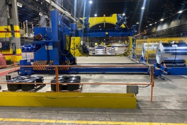 80 OD SAMUEL STRAPPING MEC DAGI 1800 AUTOMATED COIL WRAPPING MACHINE