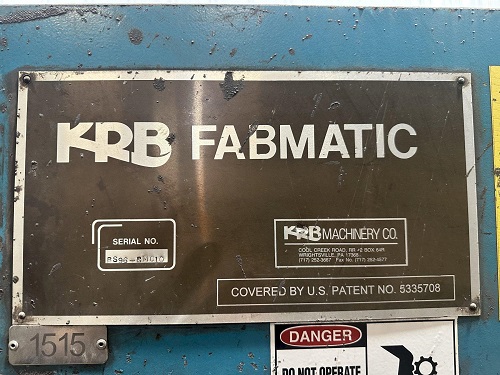 KRB FABMATIC REBAR STIRRUP BENDER