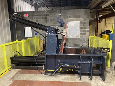 25.5 D x 38 W x 51 L CUSTOM METAL SCRAP BALER