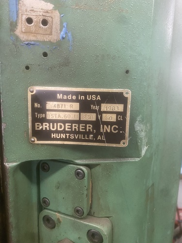 50 TON BRUDERER BSTA60II HIGH SPEED PRESS